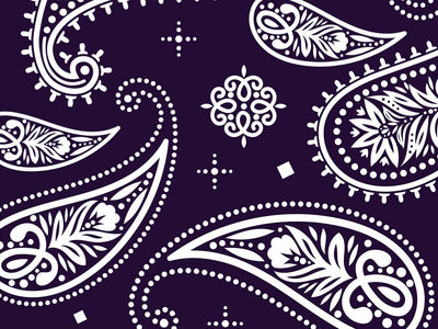 Navy Blues Paisley Vinyl Wrap Pattern~Rwraps Series 914 Digitally Printed Vinyl Wrap~0