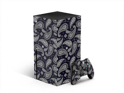 navy blues paisley XBOX DIY Decal