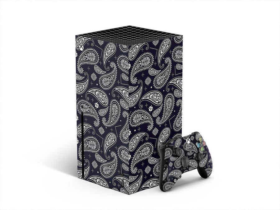 navy blues paisley XBOX DIY Decal