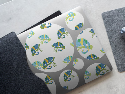 navy chameleons animal DIY Laptop Stickers