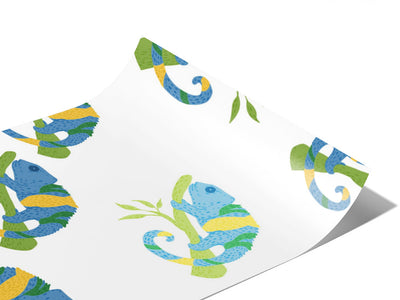 Navy Chameleons Reptile Vinyl Wraps~Rwraps Series 914 Digitally Printed Vinyl Wrap~0