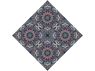 Navy Solitaire Mandala Vinyl Wrap Pattern