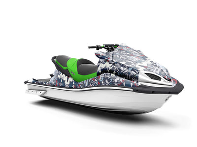 Navy Solitaire Mandala Jet Ski Vinyl Customized Wrap