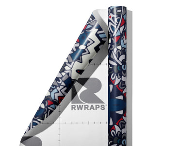 Navy Solitaire Mandala Wrap Film Sheets~Rwraps Series 914 Navy Solitaire Mandala Scrolled Sheet~3