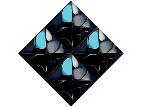 Navy Square Tile Vinyl Wrap Pattern