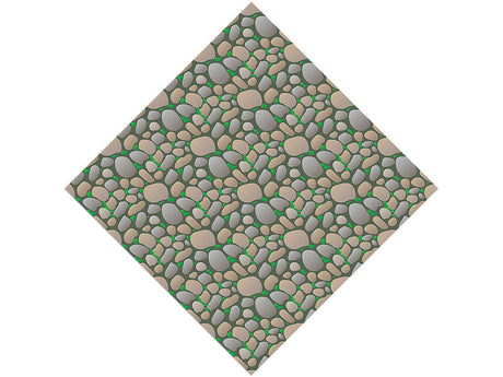 Neglected Courtyard Cobblestone Vinyl Wrap Pattern