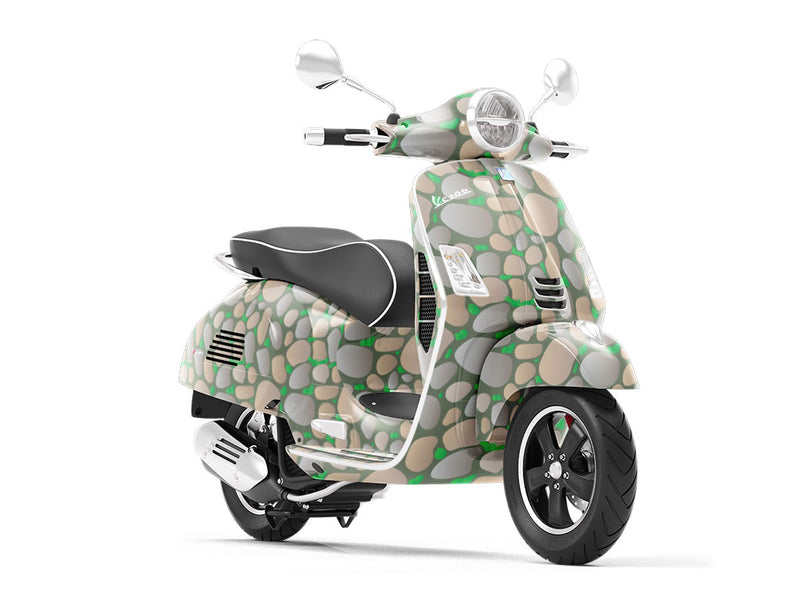 Neglected Courtyard Cobblestone Vespa Scooter Wrap Film