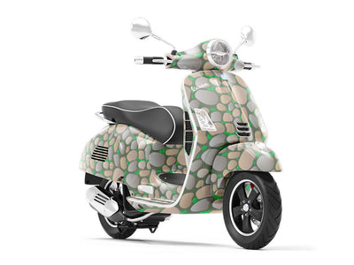 Neglected Courtyard Cobblestone Vespa Scooter Wrap Film