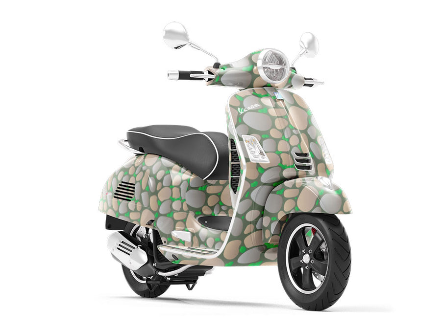Neglected Courtyard Cobblestone Vespa Scooter Wrap Film