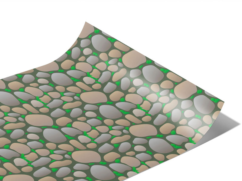 Neglected Courtyard Cobblestone Vinyl Wraps~Rwraps Series 914 Digitally Printed Vinyl Wrap~1