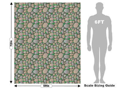 Neglected Courtyard Cobblestone Vehicle Wrap Scale~Rwraps Series 914 Neglected Courtyard Cobblestone Measurements~2