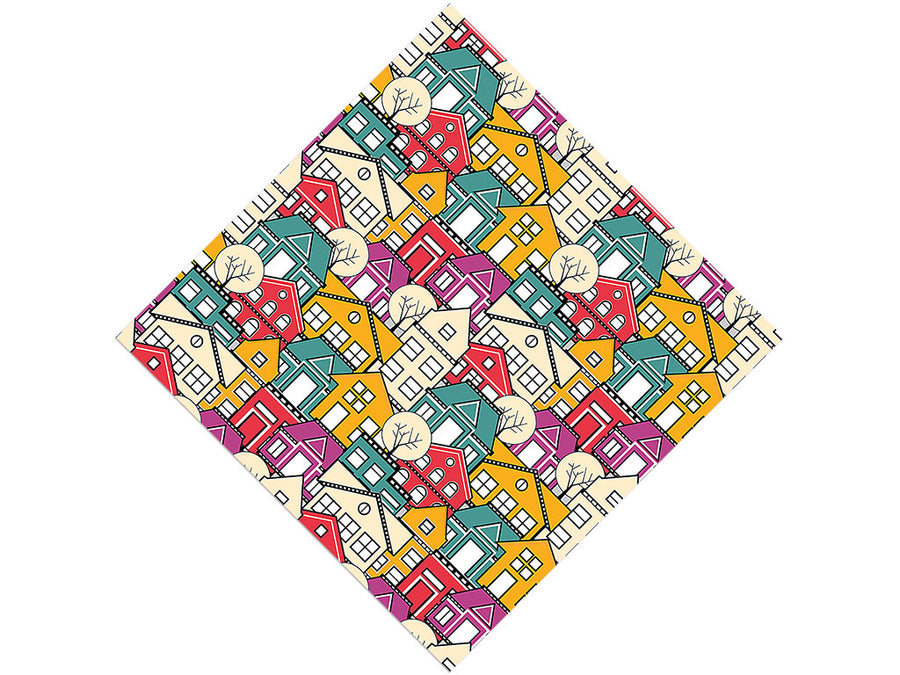Neighborhood Association Cityscape Vinyl Wrap Pattern