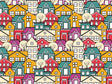 Neighborhood Association Cityscape Vinyl Wrap Pattern~Rwraps Series 914 Digitally Printed Vinyl Wrap~0