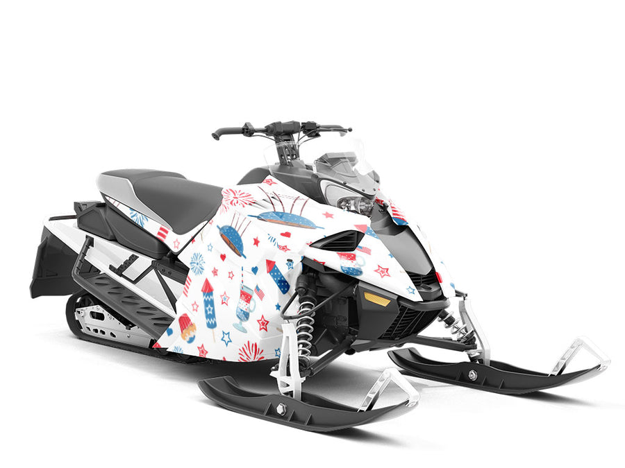 Neighborhood Cookout Americana Custom Wrapped Snowmobile