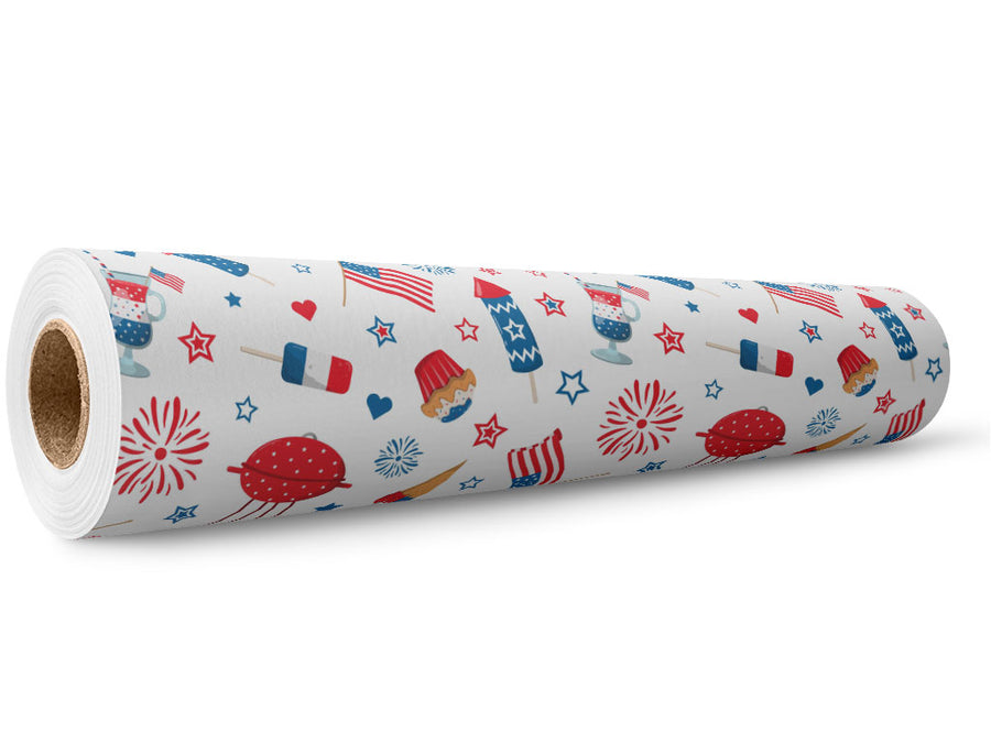Neighborhood Cookout Americana Wrap Film Wholesale Roll~Rwraps Series 914 Digitally Printed Vinyl Roll~5