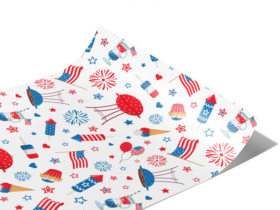 Neighborhood Cookout Americana Vinyl Wraps~Rwraps Series 914 Digitally Printed Vinyl Wrap~1