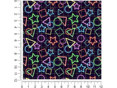 neon bowling abstract geometric 1ft x 1ft Craft Sheets