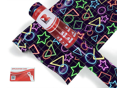 neon bowling abstract geometric Craft Vinyl Roll
