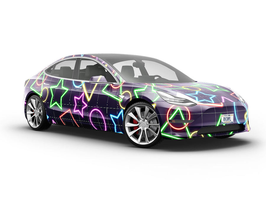 Neon Bowling Abstract Vehicle Vinyl Wrap