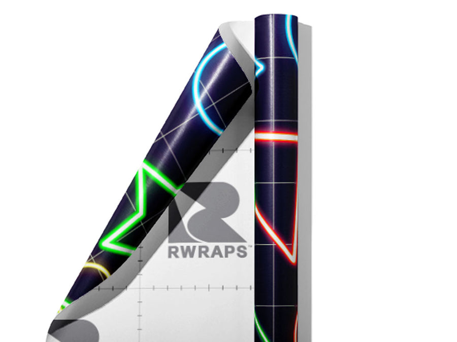 Neon Bowling Abstract Wrap Film Sheets~Rwraps Series 914 Neon Bowling Abstract Scrolled Sheet~3
