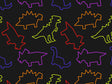 Neon Champions Dinosaur Vinyl Wrap Pattern~Rwraps Series 914 Digitally Printed Vinyl Wrap~0