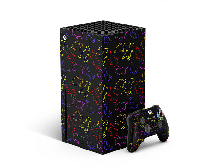 neon champions dinosaur XBOX DIY Decal