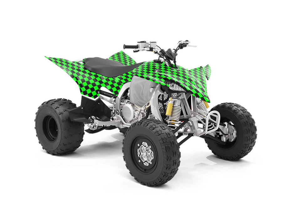Neon Checkered ATV Wrapping Vinyl
