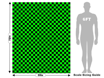 Neon Checkered Vehicle Wrap Scale~Rwraps Series 914 Neon Checkered Measurements~2