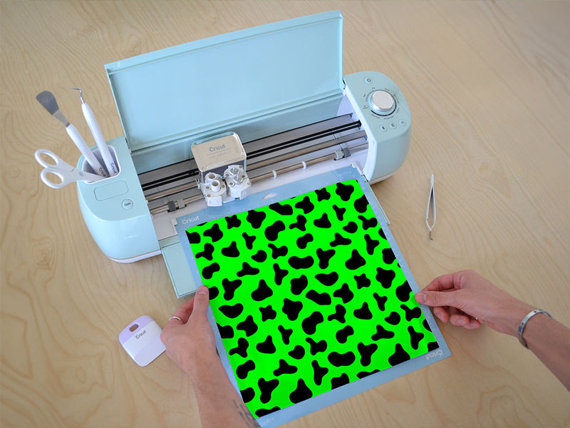 neon cow animal print Cricut Compatible Vinyl
