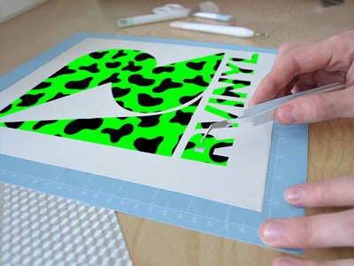 neon cow animal print Easy Weed Craft Vinyl