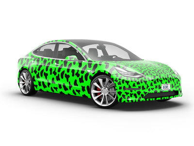 Neon Cow Vehicle Vinyl Wrap