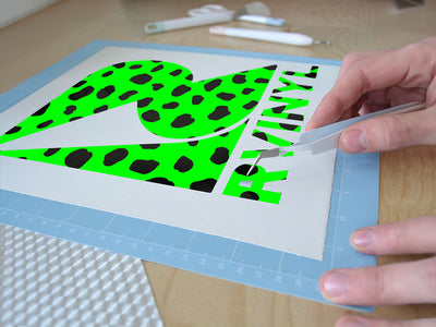 neon dalmation animal print Easy Weed Craft Vinyl