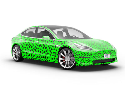 Neon Dalmation Vehicle Vinyl Wrap