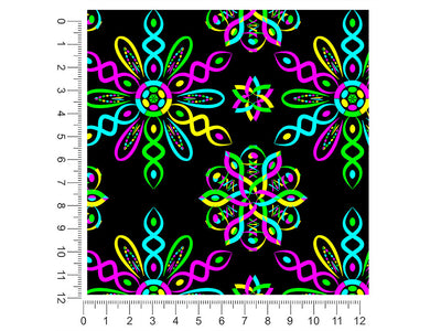 neon dna mandala 1ft x 1ft Craft Sheets