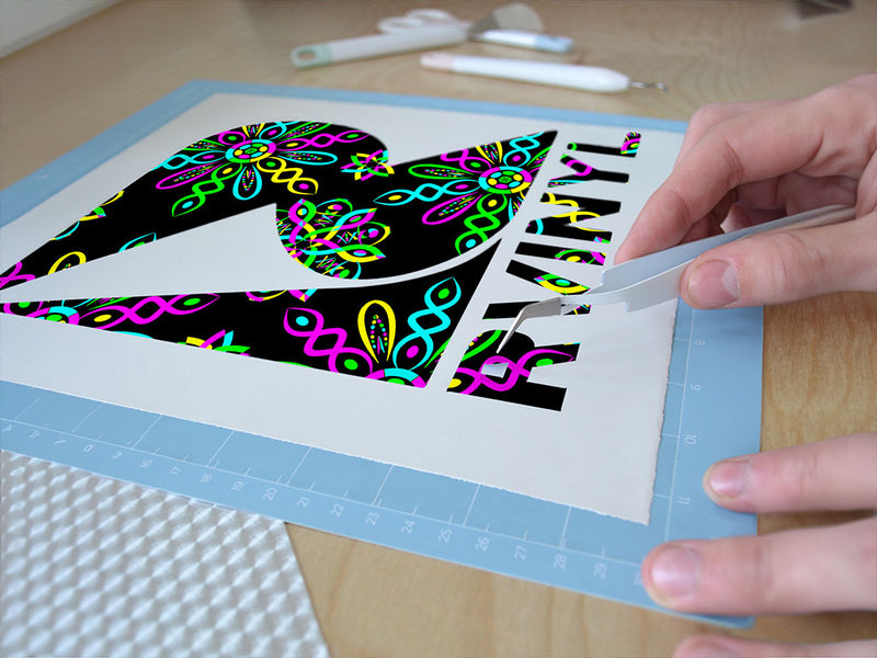 neon dna mandala Easy Weed Craft Vinyl