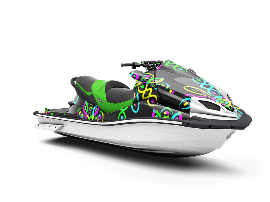Neon DNA Mandala Jet Ski Vinyl Customized Wrap