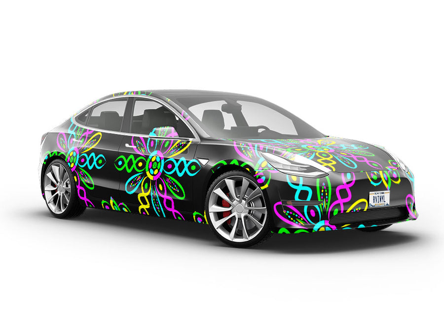 Neon DNA Mandala Vehicle Vinyl Wrap