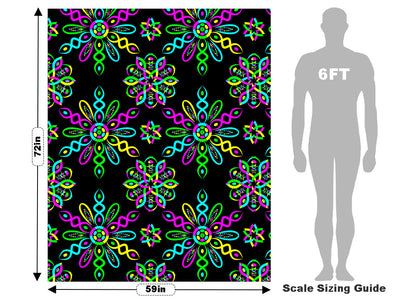 Neon DNA Mandala Vehicle Wrap Scale~Rwraps Series 914 Neon DNA Mandala Measurements~1