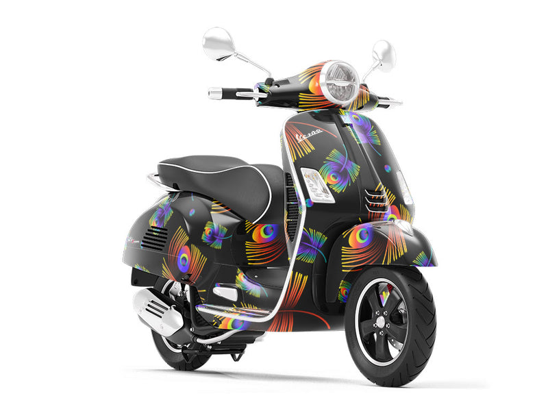 Neon Eyes Birds Vespa Scooter Wrap Film