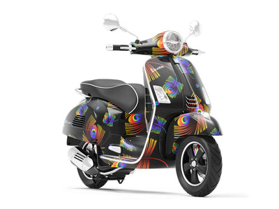 Neon Eyes Birds Vespa Scooter Wrap Film
