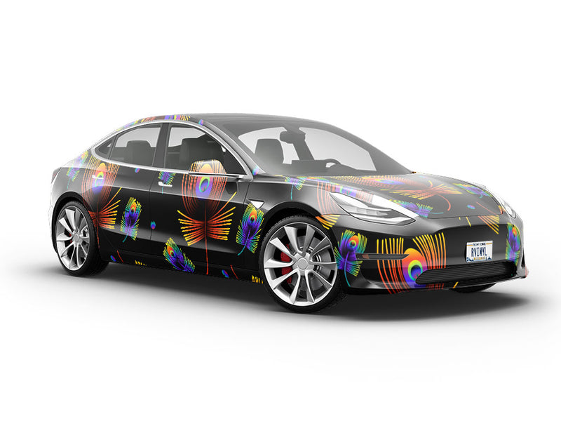 Neon Eyes Birds Vehicle Vinyl Wrap