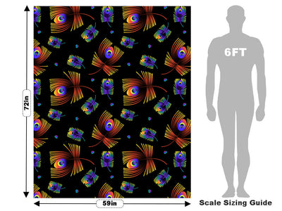 Neon Eyes Birds Vehicle Wrap Scale~Rwraps Series 914 Neon Eyes Birds Measurements~1