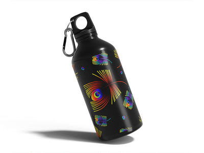 neon eyes bird Water Bottle DIY Stickers