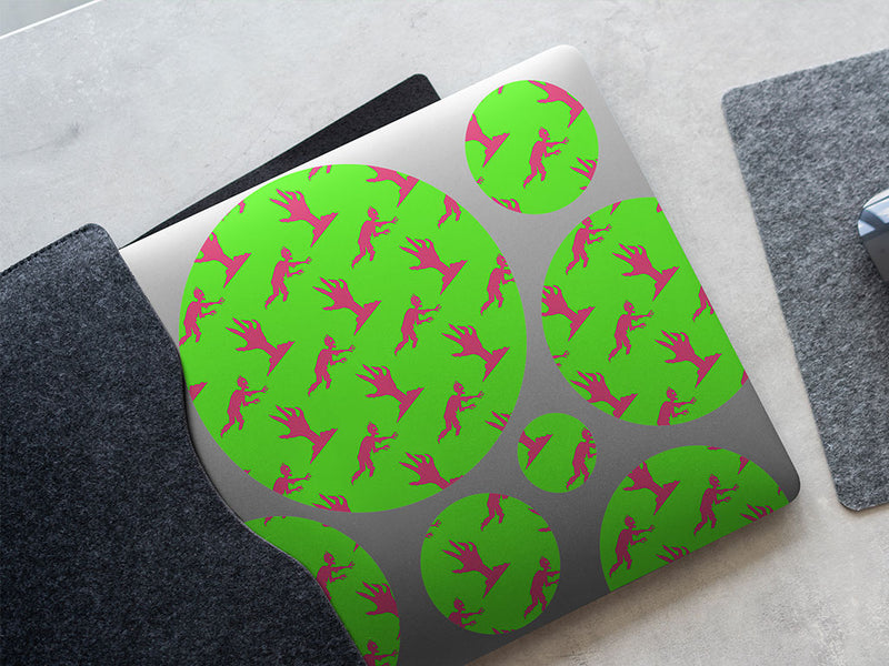 neon frights horror DIY Laptop Stickers
