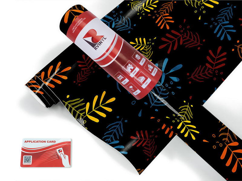 neon fronds floral Craft Vinyl Roll