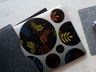 neon fronds floral DIY Laptop Stickers