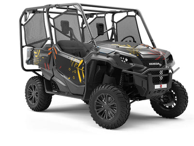 Neon Fronds Floral Utility Vehicle Vinyl Wrap