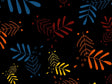Neon Fronds Floral Vinyl Wrap Pattern~Rwraps Series 914 Digitally Printed Vinyl Wrap~0