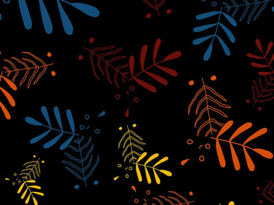 Neon Fronds Floral Vinyl Wrap Pattern~Rwraps Series 914 Digitally Printed Vinyl Wrap~0