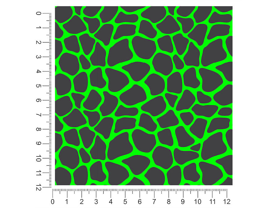 neon giraffe animal print 1ft x 1ft Craft Sheets